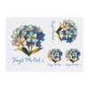 4 x 'Forget Me Not Flowers' Temporary Tattoos - Water