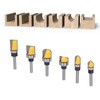 6Pcs Flush Trim Bit 6mm Shank Pattern Router with Bearing