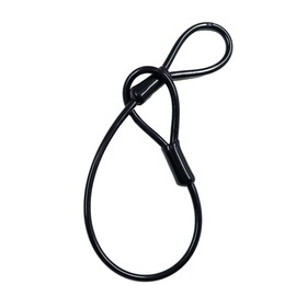 MOTO BASE Anti-Theft Goods Motoc Series Compact Loop Wire (φ4.5) Length: 13.8 inches (350 mm) / Black | MBLC-STW-02-35BK