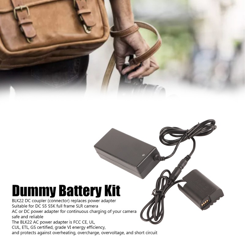BLK22 DC Coupler Dummy Battery Power Supply Kit for DCS5
