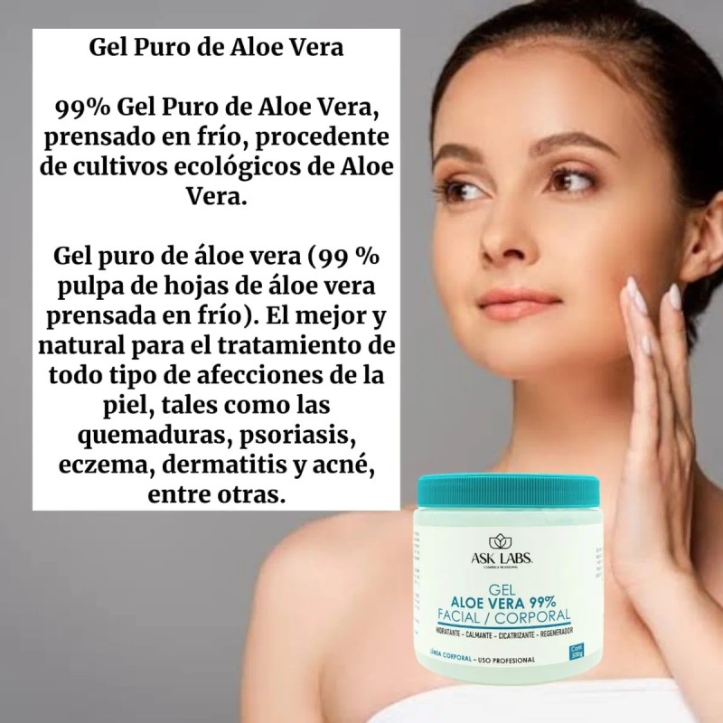 Gel Aloe Vera Ecológico Puro Facial Y Corporal 500g Mixta