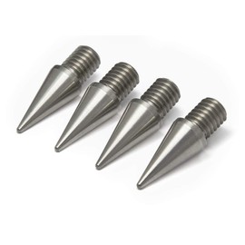 PrecisionGeek - Speaker Spikes M8 10mm long, Cone 10mm Diameter, Silver, Material Stainless Steel, for Speakers, HiFi Stands, Cabinets, Soundbars - Set of 4 pieces