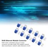50PCS RJ45 Cat5e Unshielded Network Module 180 Degree Punch Free