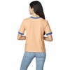 Santa Cruz Women's Obscure Strip Ringer Shirts,Medium,Peach