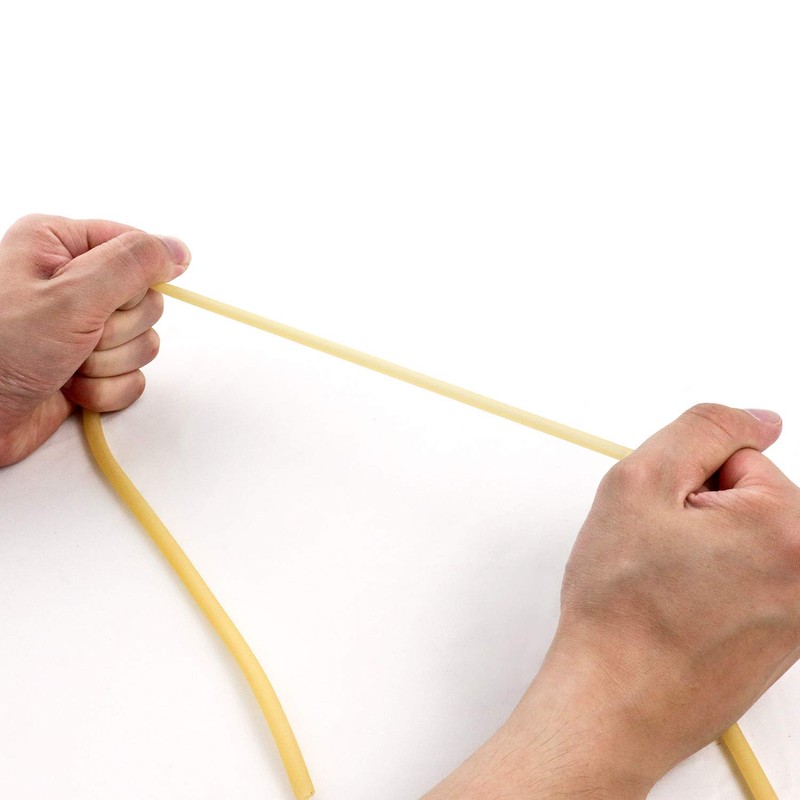 QWORK 33FT 1/4" OD 3/16" ID Natural Latex Rubber Tubing