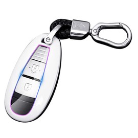 LETINGFAR Key Case for Suzuki, Smart Key Case, Key Cover, For Book, PC, Suzuki, ABS Plastic, Key Holder, SUZUKI SX-4, S-CROSS Ignis, Escudo, Swift, Baleno, Key Case, white