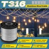 316 Stainless Steel Cable, 400FT 1/32IN Wire Rope with 100Pcs