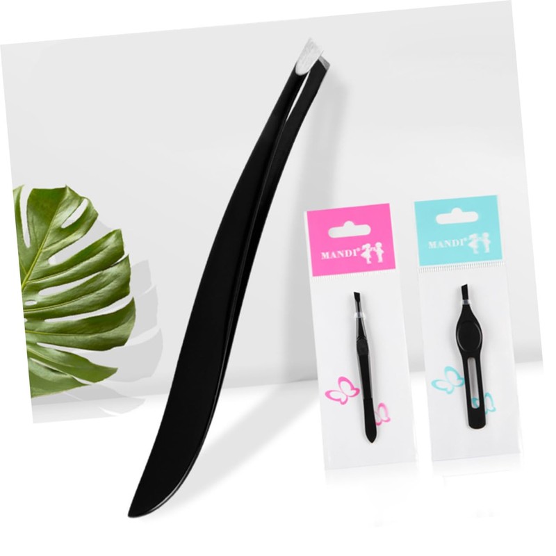 Ipetboom 1Set Stainless Steel Eyebrow Tweezers Mini Eyebrow Clips for