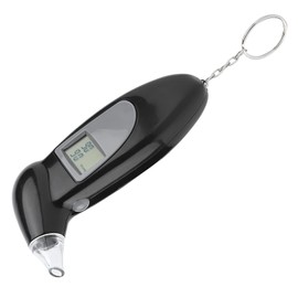 Digital LCD Screen Alcohol Breath Tester Portable Keychain Breath Analyzer Quick Response for Driving Mode Adult Black 10pcs (Comes with 20 Breathing nozzles)