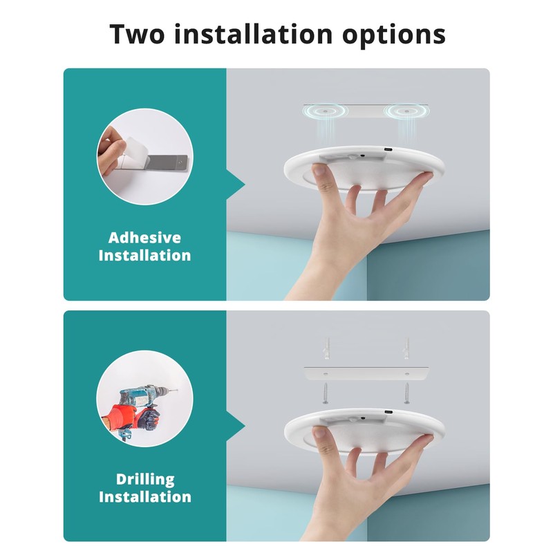 wowatt 2Pcs Battery Operated Ceiling Lights Rechargeable Motion Sensor Light