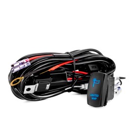 WeiSen 160W Lighted Whip Wiring Harness Kit with 16AWG 1 Lead 12V Rocker Switch Relay Fuse for LED Light Bar Work Light Fog Light Compatible with Polaris RZR Maverick X3 Talon KRX YXZ SUV UTV ATV