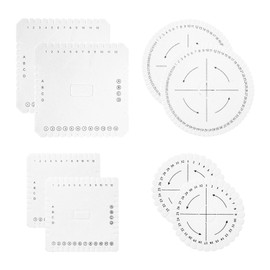 Neikafan Pack of 8 Kumihimo Braided Discs Round and Square Kumihimo Discs Kumihimo Disk Handmade DIY Weaving Tool for Braided Cords and Threads