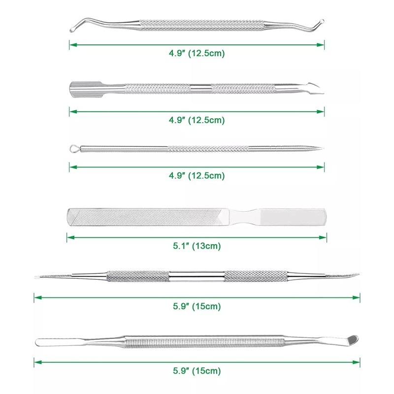 KuanStore Lima Y Levantadores De Uñas Encarnadas, Paquete De 6,