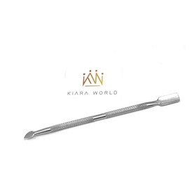 Kiara World Cuticle Pusher Remover Tool Professional Premium UV Gel Nail Art Polish Soak Off Peeler Scraper Remover Double Head Spoon Triangle Trimmer Stainless Steel Durable for Pedicure Manicure