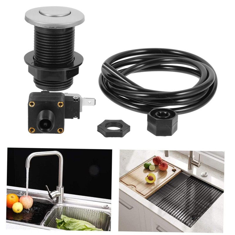 DOITOOL 2sets Garbage Disposal Air Button Bathtub Pneumatic Button Easy