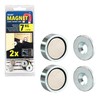 2 x Magnetic Flush Countersink Door Catch
