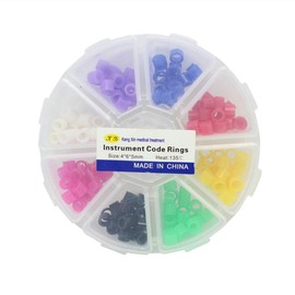 EXCEART 160pcs Dental Color Code Rings Multi- Color Universal Silicone Dental Instrument Autoclavable Disinfection Orthodontic Accessory for Dental Clinic