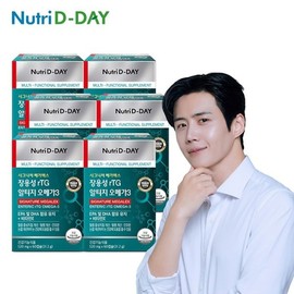 NutriDday 뉴트리디데이 장용성 rtg알티지 오메가3 메가렉스 60캡슐 x 6박스 Nutri D-Day Enteric Coated RTG Omega-3 Mega-Rex 60 Capsules x 6 Boxes