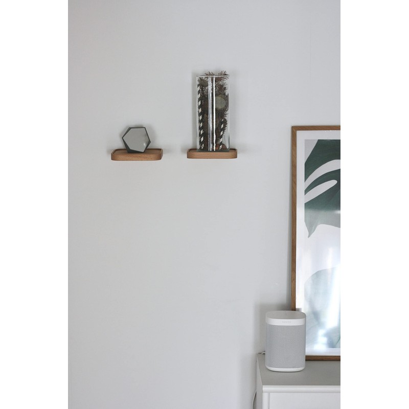 anaan Raft Wall Shelf, Square Floating Shelf, Wood, Small Shelves,