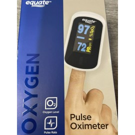 Equate Fingertip Pulse Oximeter Blood Oxygen Saturation Level Rate Monitor