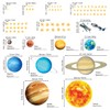 DECOWALL DS9-2007DE Solar System Planets Wall Sticker Space Wall Sticker