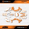 Factory EFX White & Orange Graphics Kit fits KTM 13-15