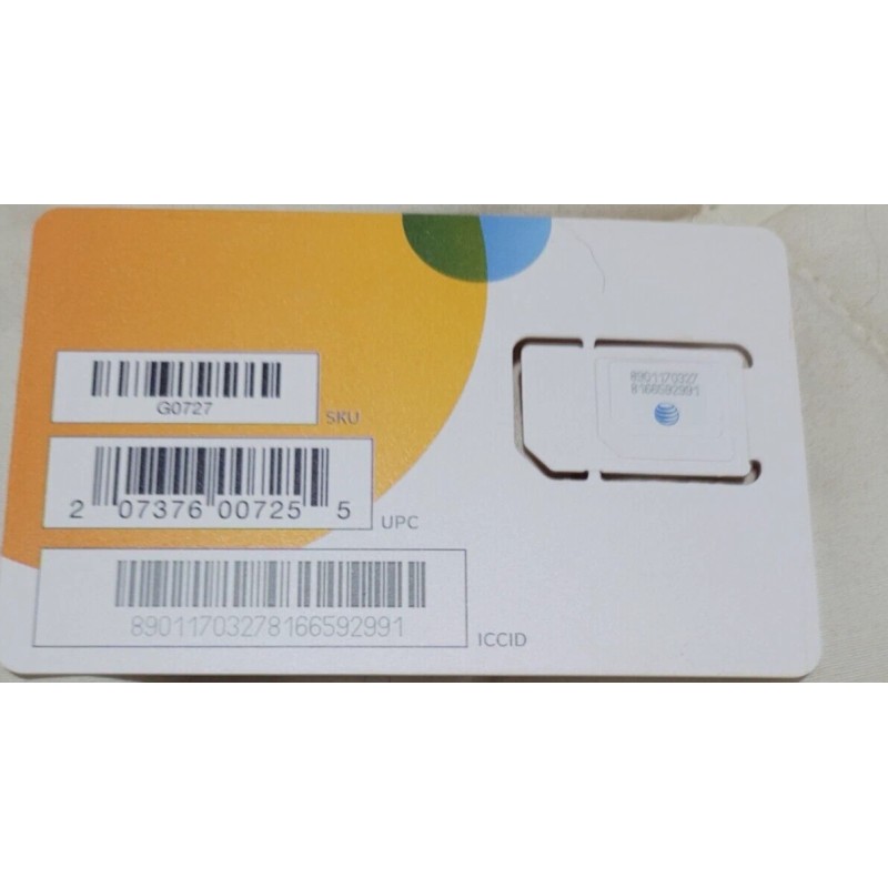 AT&T ATT SIM Card for AT&T Wireless Ready to Activate