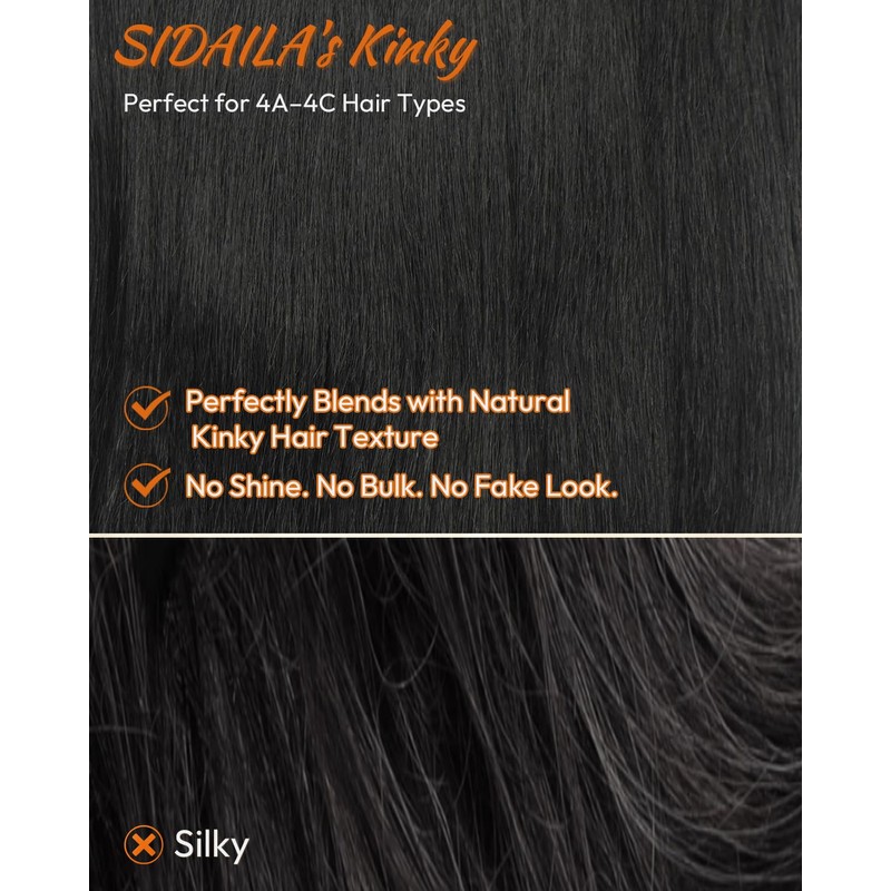 5PCS Yaki Straight Clip in Hair Extensions 14 Inch Natural