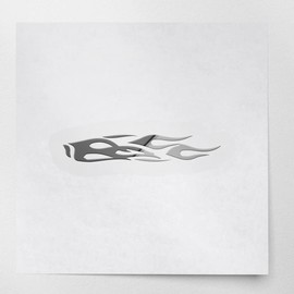 Decal Stickers Of Auto Graphics Flame (Metallic Silver) Premium Waterproof Vinyl Decal Stickers For Laptop Phone Accessory Helmet Car Window Mug Tuber Cup Door Wall Decoration ANDstic507676SIAA