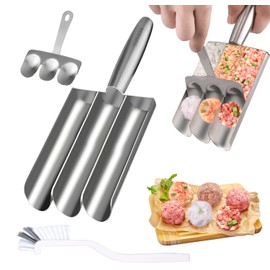 Elyssnova Meatball Maker. The 3-in-1 Meatball Maker Tool, A Meatball Scoop Made of Stainless Steel, Is Used for Quickly Making Meatballs or Round Pastries of Uniform Size.