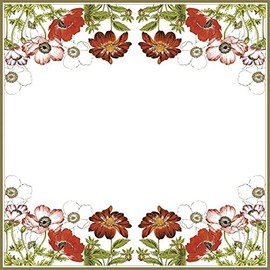 Keep Unique 20-ct 13x13 Flowers Paper Luncheon Decoupage Napkins, 3-Ply Servilletas Printed Flower Anemones with Georginia Cocktail Napkin for Art, Dinner and Party, Disposable Napkins Decorative