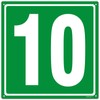8x8" Parking Lot Number 10 Sign - High-Intensity Grade Aluminum,
