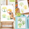 36 Pieces Tree of Life Stencils, 4 Inch Round Reusable