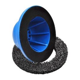 Wheel Hub Grinder with Cordless Screwdriver Adapter Radnabenschleifer Auto,Radnabenschleifer Blau Topfschleifer Radnabe Reinigen Schleifen Entrosten 150mm FüR 1/2" Schlagschrauber