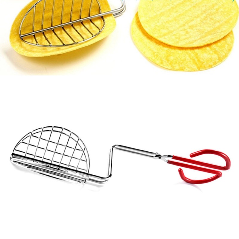 Taco Shell Tong with Long Handle Stainless Steel Taco Press