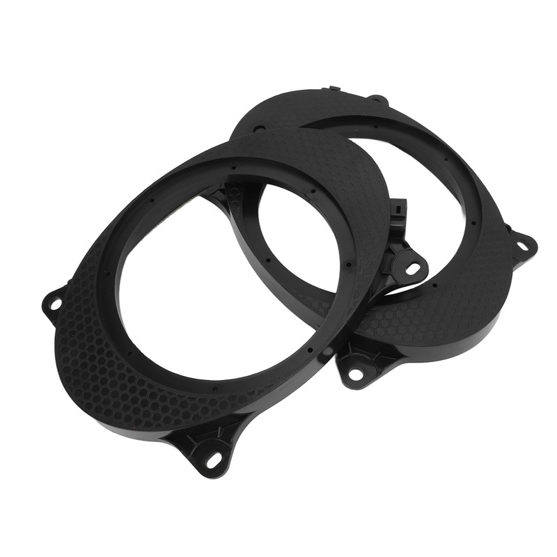 2pcs 6.5inch Black Door Speaker Adapter Spacer Rings with 2