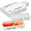 Luxshiny 100Pcs Disposable Paper Hot Dog Trays White Food Holders