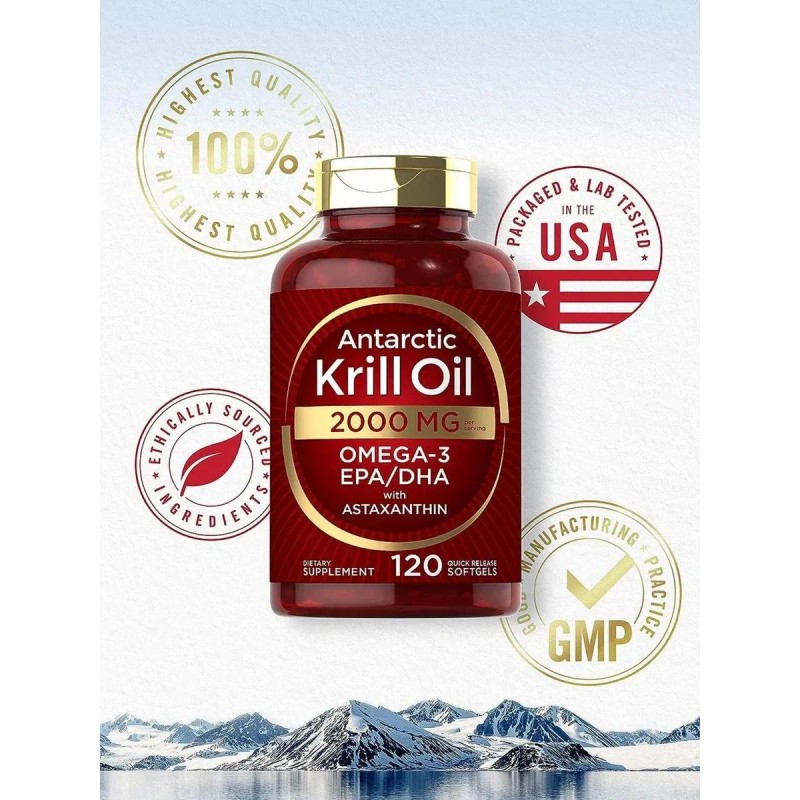 2pc Aceite De Krill Oil 2000mg 120caps-omega 3 Dha Epa