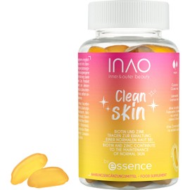 essence Inao inner and outer beauty Clean Skin gummies by essence, dietary supplement, yellow, vegan, gluten-free, nanoparticles free, pack of 1 (180 g)