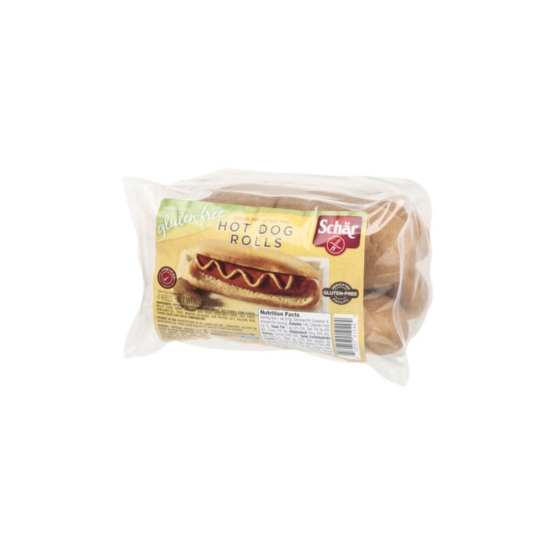 SCHAR ROLL HOT DOG, 8 OZ