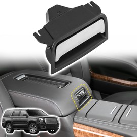 AMSPRAC Center Console Armrest Lid Latch fit for Chevy Suburban Silverado Tahoe GMC Sierra Yukon 2014-2020,Center Console Armrest Lid Lock,22861304 22792217,Chromed Silver Lid