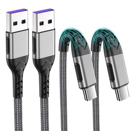 VANOVEI 2-Pack 10FT USB C Cable, Braided USB C to Type C Cord Cable for Phone 17/17 Pro/16 Pro Max/15 Pro Max Android Samsumg, Extra Long Phone Charger with SR Strain Relief & Anti-Slip Design
