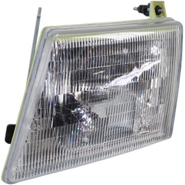 Evan-Fischer Headlight Assembly Compatible with 1992-1996 Ford E150 E250 E350 Econoline Halogen Composite Type Driver Side