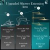 12'' Gold Rain Shower Head, High Pressure Rainfall Shower Head