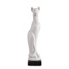 danila-souvenirs Decorative Marble Statue Figurine Sculpture Standing White Cat 13 cm