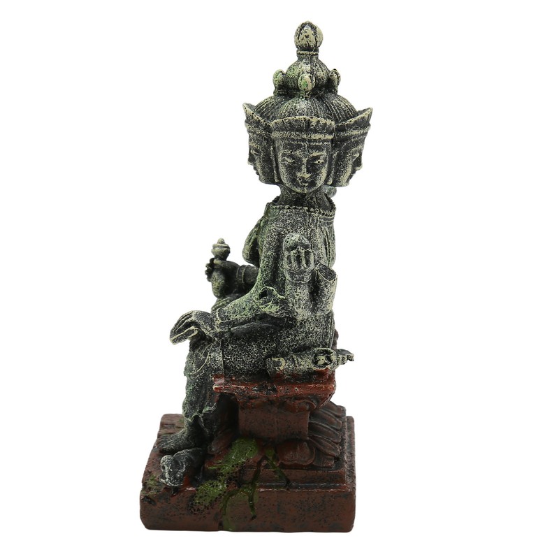 Aquarium Buddha Statue Decoration Resin Aquascaping Fish Tank Meditating Buddha