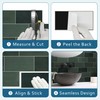SUNWINGS 100-Sheet Subway Peel and Stick Backsplash Tile, 6" x