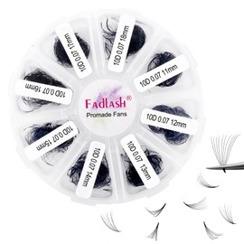 Fan Volume Eyelashes, 10D 0.07 C Curl, 11-18 mm Mixed, 1000 Pieces, Promade Russian Volume Eyelashes, Prefabricated Eyelash Extensions for Beauty