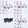 12 Colors Gradient French Tip Nail Stickers, 3D Self-Adhesive Nails