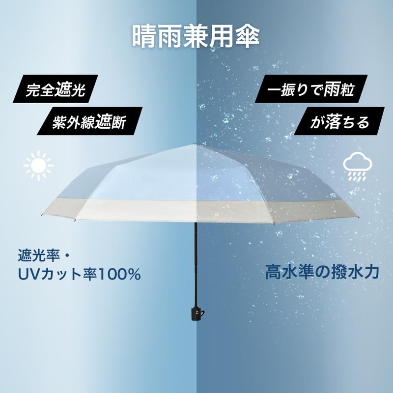 soribia Sun Umbrella, UV Protection, 100% Light Blocking, Folding, JIS
